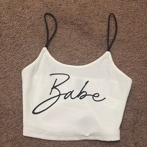 White crop top